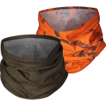 Komin Seeland Neck Gaiter 2-pack Pine green/InVis orange blaze