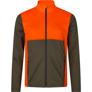 Bluza Seeland Elliot fleece Pine green/Hi-Vis orange