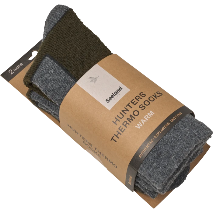 Skarpety Seeland Field Thermo Sock 2Pack Pine Green Melange/Grey Melange