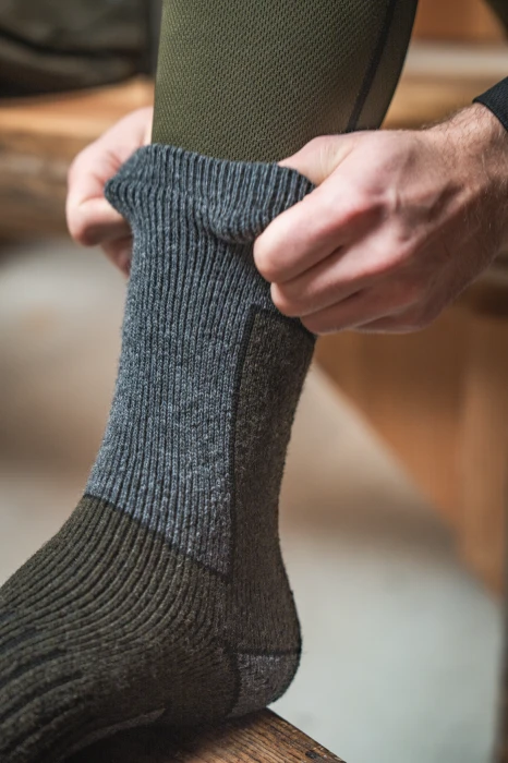 Skarpety Seeland Field Thermo Sock 2Pack Pine Green Melange/Grey Melange