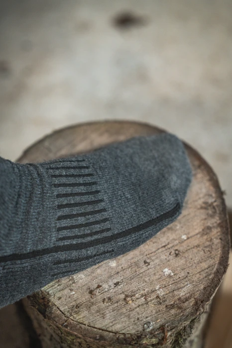 Skarpety Seeland Field Heavy Merino Sock Grey Melange/Black